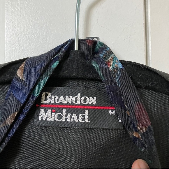 Vintage Brandon Michael Mens Floral Paisley  Vest Waistcoat & Bowtie - Picture 5 of 6